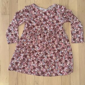 H&M Floral Long Sleeve Jersey Dress